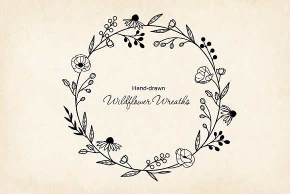 Download Hand-drawn Vector Floral Garland SVG - Svg Collection