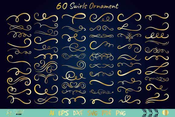 Download Vintage Swirls Ornament SVG - Svg Collection
