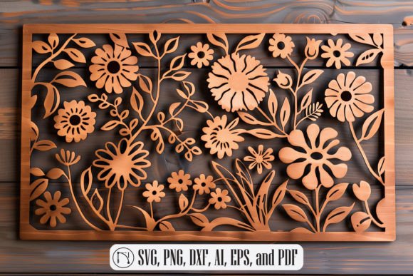 Download Laser Cut Floral Panel SVG Cut File - Svg Collection
