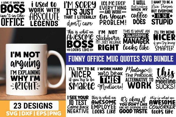 Download Funny Office Mug Quotes SVG Bundle - Svg Collection