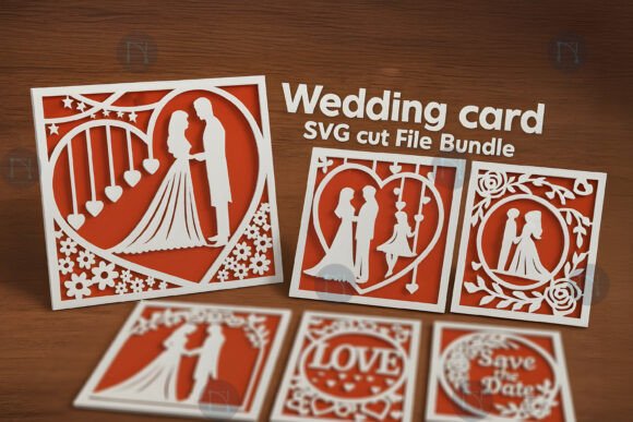 Download Paper Cut Wedding Card SVG Bundle - Svg Collection