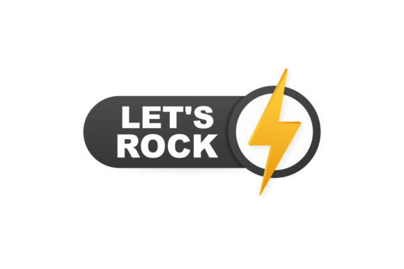 Download Let's Rock Poster. Vector Typographic - Poster Collection