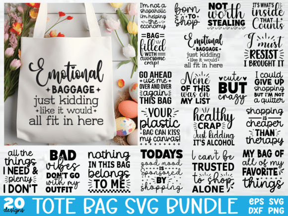 Download Tote Bag SVG Bundle - Svg Collection