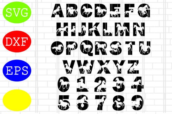 Download Horse Alphabet, Font with Horses Svg - Svg Collection