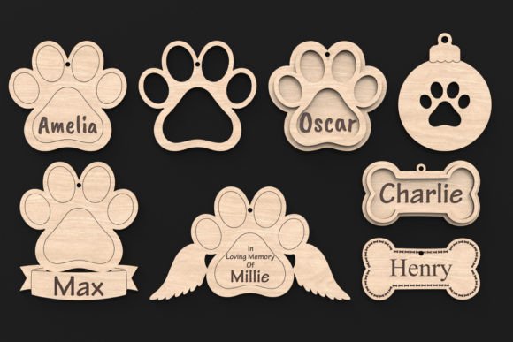 Download Laser Cut Dog Bone / Paw Print Svg Files - Svg Collection