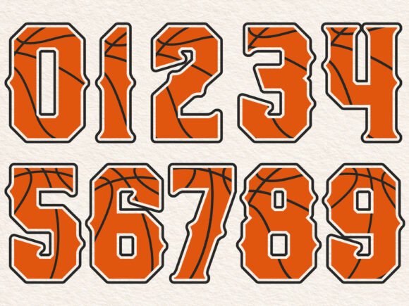 Download Basketball Numbers SVG, Custom Font Svg - Svg Collection
