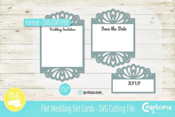 Download Flat Wedding Set Cards – SVG Cut File - Svg Collection
