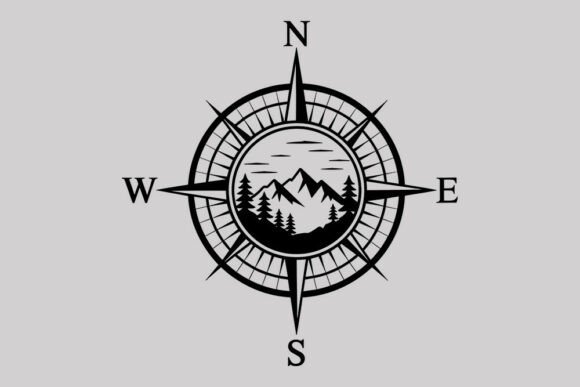 Download Compass Rose Mountain Adventure SVG - Svg Collection